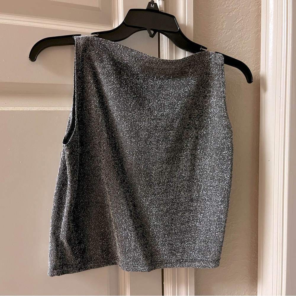 Rosebud Women Silver Sleeveless Blouse M